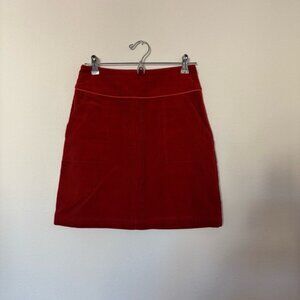 Sundance Size XS Perfect Days Red Corduroy Mini Skirt